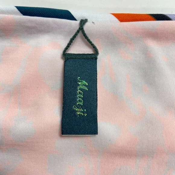 NWT MAAJI SCAPE OF LOVE BIKINI BOTTOM Lavender Floral Striped Cheeky Large L - Picture 8 of 12